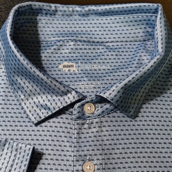 Onward Reserve Performance Golf Polo Signature Bear Print SIZE LARGE - Picture 2 of 5